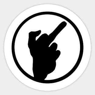 Middle Finger Silhouette Sticker